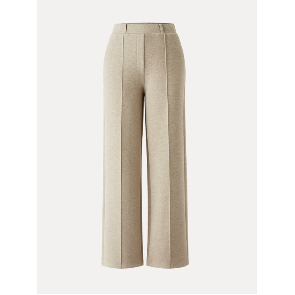 OGL HOT ITEM! High Waisted Straight Leg Pull On Pant NWT SIZE XS HEATHER BEIGE